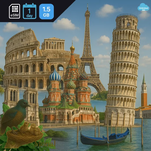 Europe(30+ areas) 1.5GB/Day