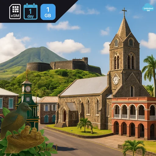 Saint Kitts and Nevis 1GB/Day