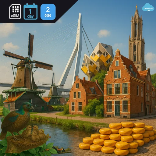 Netherlands 2GB/Day