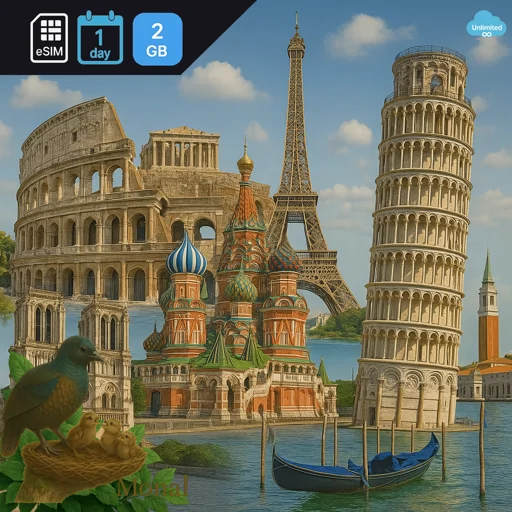 Europe (35 areas) 2GB/Day FUP1Mbps Unlimited
