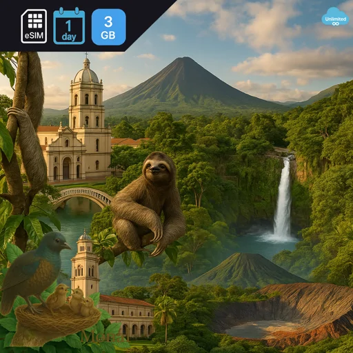 Costa Rica 3GB/Day FUP1Mbps Unlimited