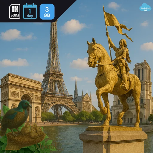 France 3GB/Day FUP1Mbps Unlimited