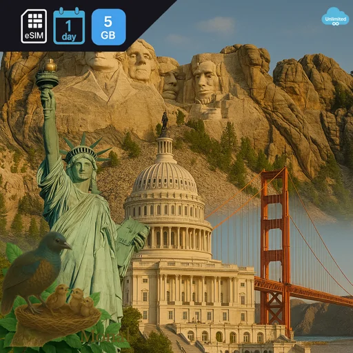 United States 5GB/Day (USIP) Unlimited