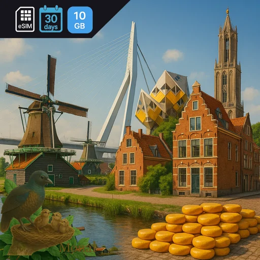 Netherlands 10GB 30Days
