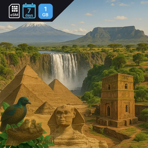Africa (21 areas) 1GB 7Days