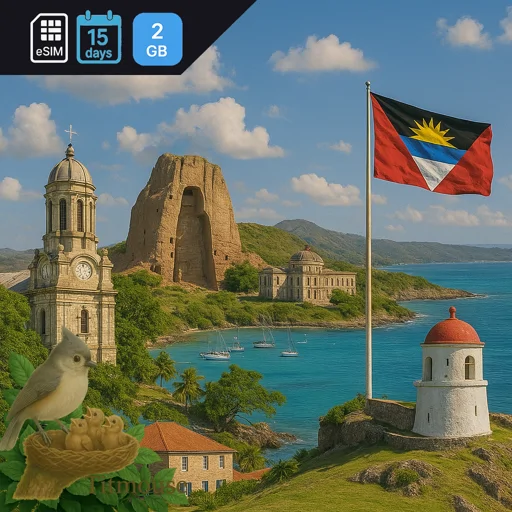 Antigua And Barbuda - 2 GB - 15 Days