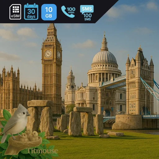 United Kingdom - 10 GB - 100 SMS - 100 Mins - 30 days