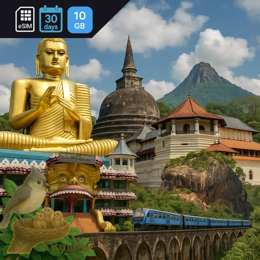 Sri Lanka - 10 GB - 30 Days