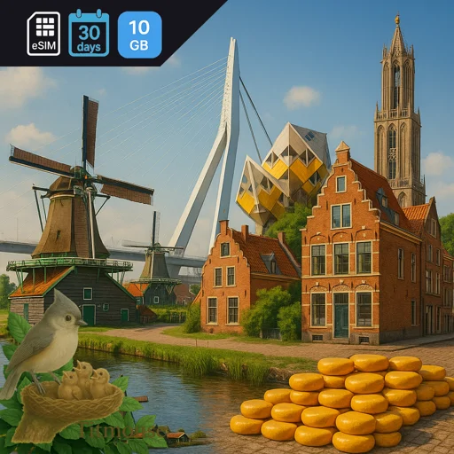 Netherlands - 10 GB - 30 Days