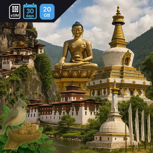 Bhutan - 20 GB - 30 days