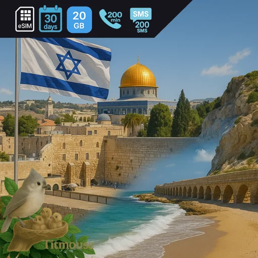 Israel - 20 GB - 200 SMS - 200 Mins - 30 days