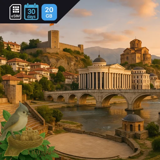 North Macedonia - 20 GB - 30 Days
