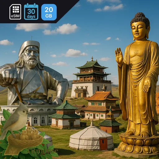 Mongolia - 20 GB - 30 days