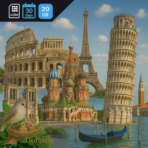 European Union and United Kingdom - 20 GB - 30 Days