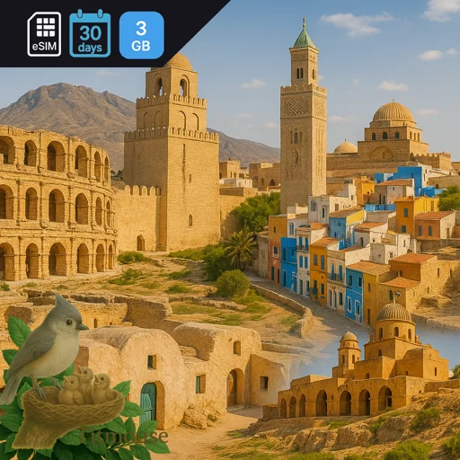 Tunisia - 3 GB - 30 days