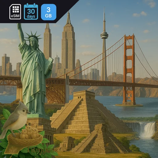 North America - 3 GB - 30 Days