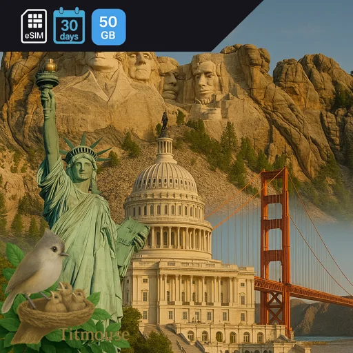 United States - 50 GB - 500 SMS - 500 Mins - 30 days