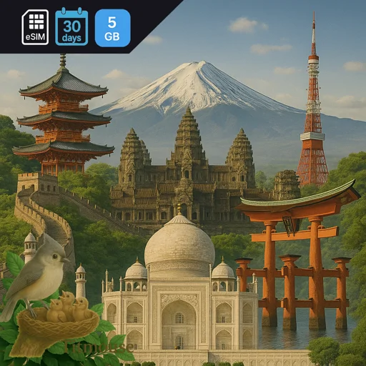 Asia - 5 GB - 30 Days