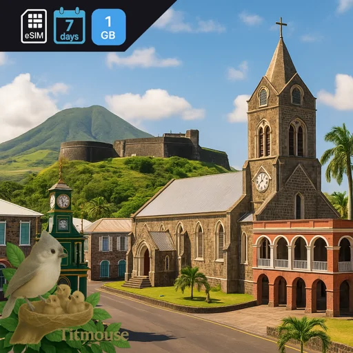 Saint Kitts and Nevis - 1 GB - 7 days