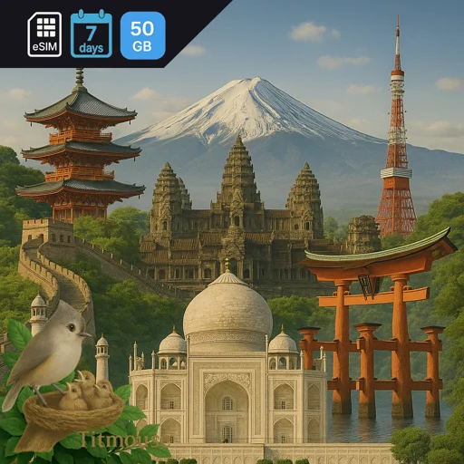 Asia - 50 GB - 7 days