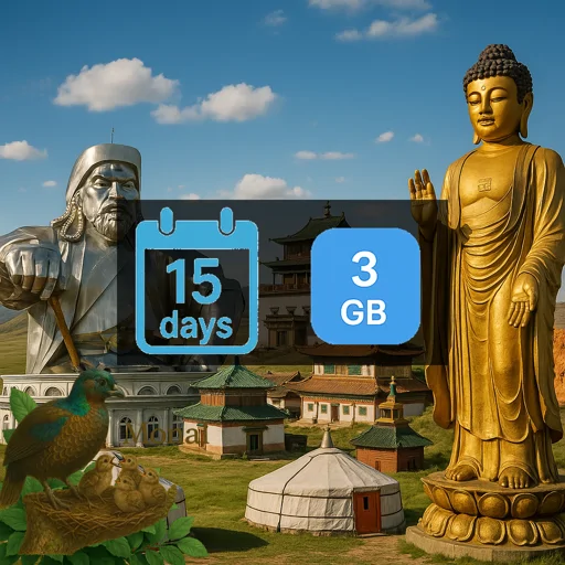 Mongolia 3GB 15Days