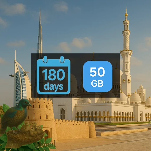 United Arab Emirates 50GB 180Days
