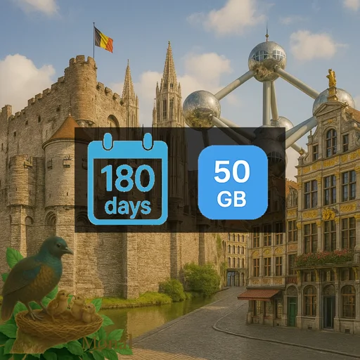 Belgium 50GB 180Days