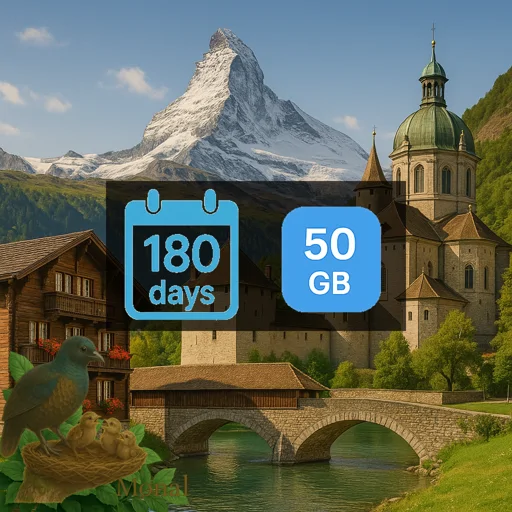 Switzerland 50GB 180Days