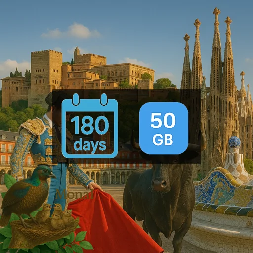 Spain 50GB 180Days
