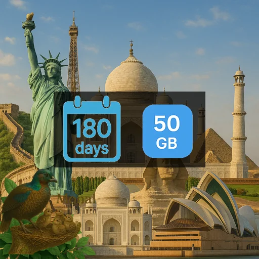 Ireland & UK 50GB 180Days
