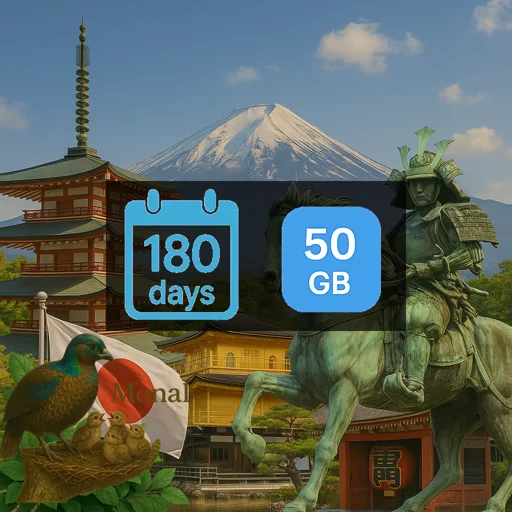 Japan 50GB 180Days