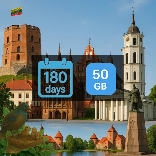 Lithuania 50GB 180Days