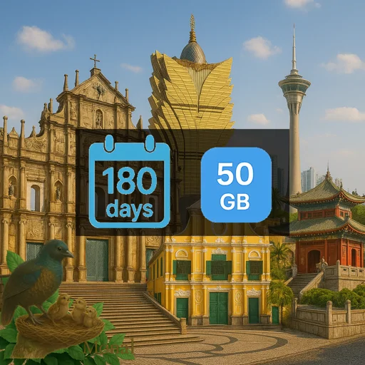 Macao 50GB 180Days