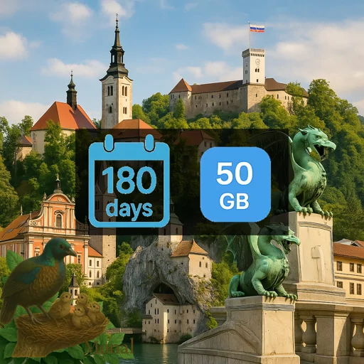 Slovenia 50GB 180Days