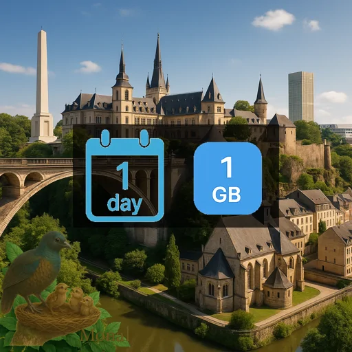 Luxembourg 1GB/Day FUP1Mbps Unlimited