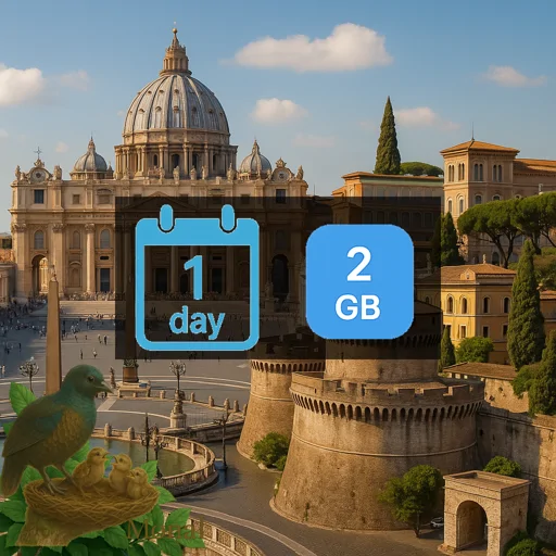 Vatican City 2GB/Day FUP1Mbps Unlimited
