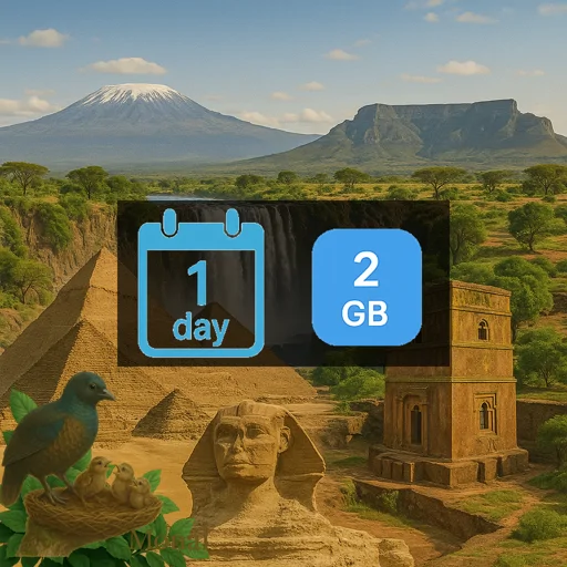 Africa (21 areas) 2GB/Day FUP1Mbps Unlimited