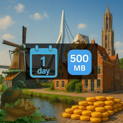 Netherlands 500MB/Day
