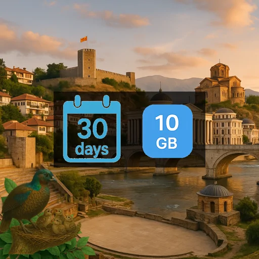 North Macedonia of 10GB 30Days