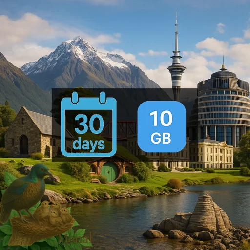 New Zealand 10GB 30Days