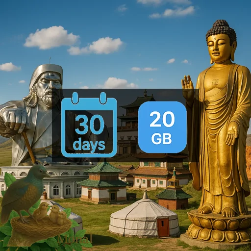 Mongolia 20GB 30Days