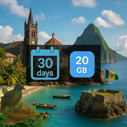 Saint Vincent and the Grenadines 20GB 30Days