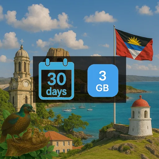 Antigua and Barbuda 3GB 30Days