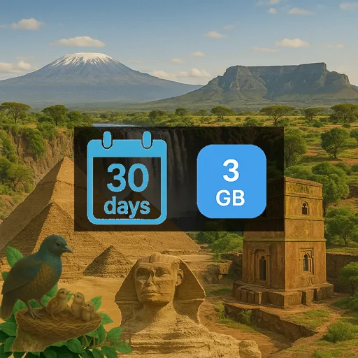 Africa (21 areas) 3GB 30Days