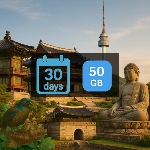 South Korea 50GB 30Days