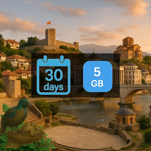 North Macedonia of  5GB 30Days