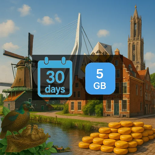 Netherlands 5GB 30Days