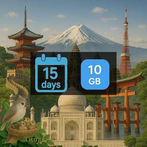 Asia - 10 GB - 15 days