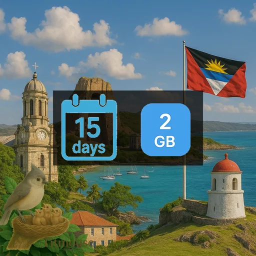 Antigua And Barbuda - 2 GB - 15 Days