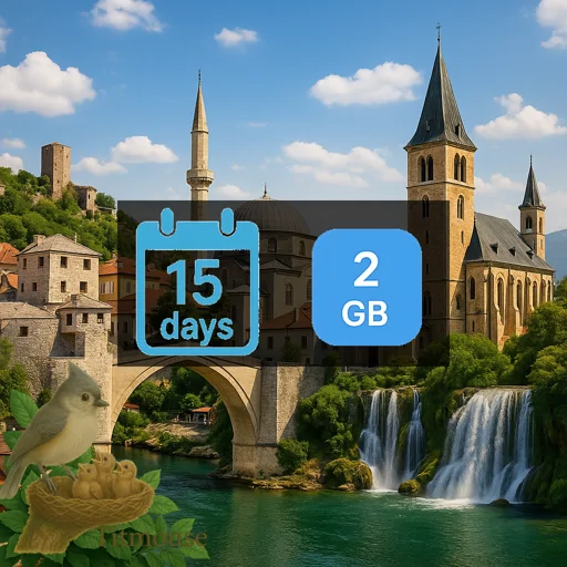 Bosnia and Herzegovina - 2 GB - 15 Days